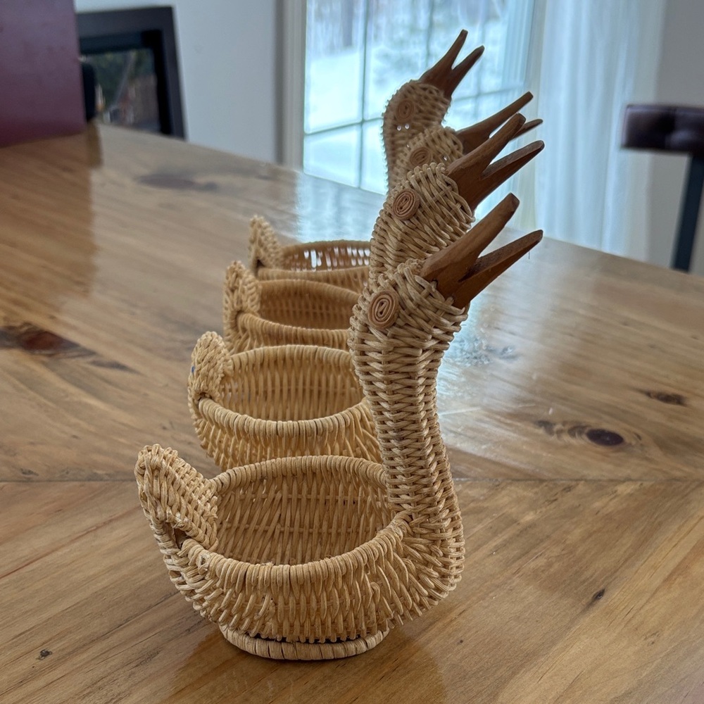 Woven Duck Basket Set - Natural Brown - Picture 3 of 12